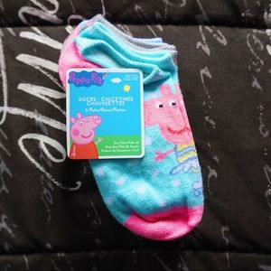 Peppa Pig Socks 6 Pair Pack Toddler Size M (9-2.5)
